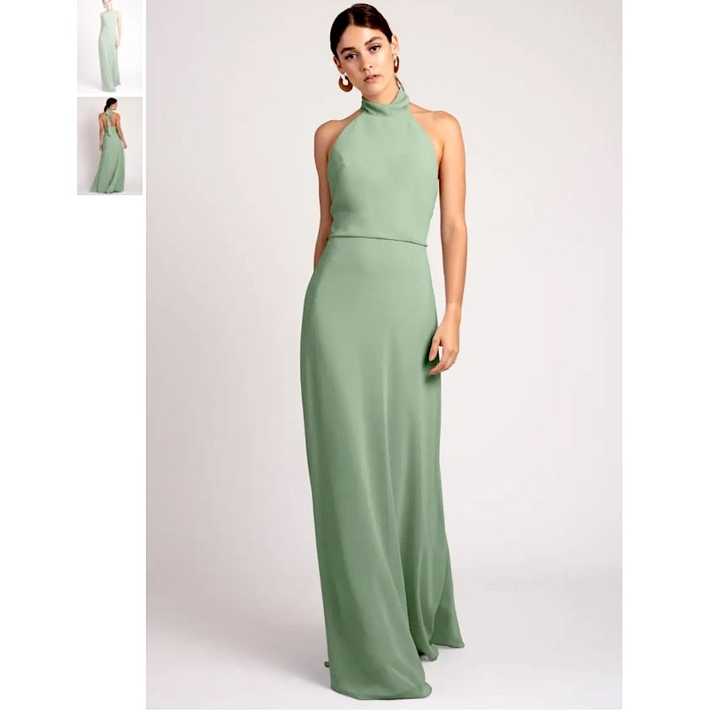 Jenny Yoo Brett Maxi Dress in Seaglass